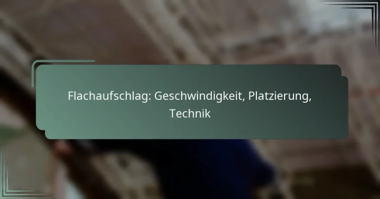 Flachaufschlag: Geschwindigkeit, Platzierung, Technik